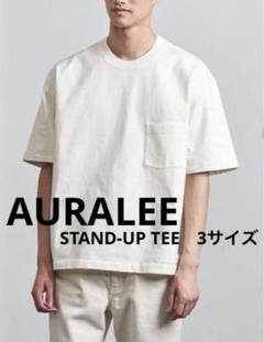 AURALEE オーラリー STAND-UP TEE サイズ1 AURALEE - STAND-UP TEE LIGHT KHAKI – SOLAR MTP