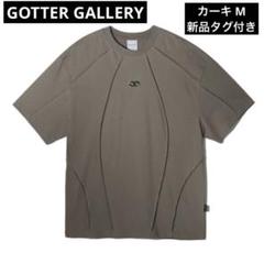GOTTER GALLERY シンボルエッジカット Tシャツ カーキ M 韓国のサムネイル