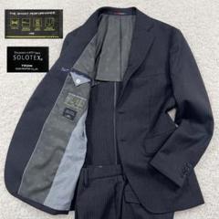 ★美品★ ORIHICA スーツ セットアップ ストライプ チャコールグレー S