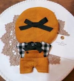 ぬい服 ベレー帽＆サロペセット からしコーデュロイ 10〜12cm 即購入OK♪