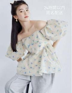 新品　LILY BROWN 3wayシアージャガードペプラムブラウス