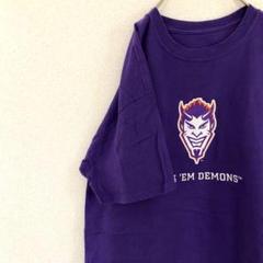 USA古着 demons オーバーサイズ Tシャツ 紫