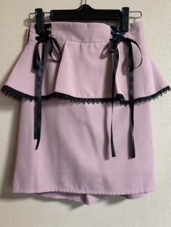 超レアマーズバニティバッグ柄スカートリボンレース ピンク黒