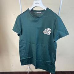 【美品】 【レア色】MONCLER モンクレールダブルワッペン半袖Tシャツ緑S