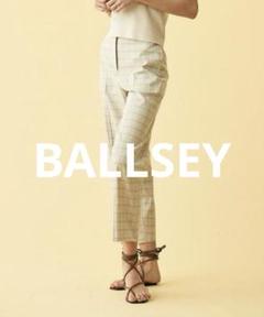 BALLSEY リネン混　ストレート　ストレッチ　パンツ　ボールジー　チェック