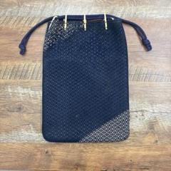 鹿革　巾着袋　合切袋　和装　美品