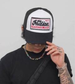 キャップ メッシュキャップ 帽子 アメカジ CAP ブラック Y2K グランジ