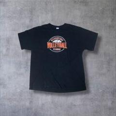 GILDANギルダン古着半袖Tシャツバレーボールプリントロゴブラック/R422