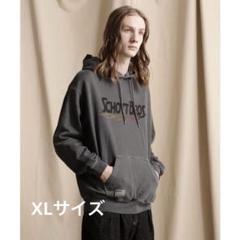 Schott パーカー ブラック S フルジッパー ロゴ イラスト プリント 全2色【415 CLOTHING/415クロージング】「Printed Pullover