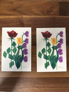 IDEE -  ★最終値下げ  山口一郎・原画・Sサイズ【花1点もの】★ポストカード付き IDEE - ☆最終値下げ 山口一郎・原画・Sサイズ【花1点もの