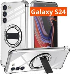 Galaxy S24 ケース MagSafe対応 クリア TPU 透明 薄型 軽