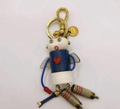 PRADA】プラダ チャーム ロボット 金属製×レザー ピンク