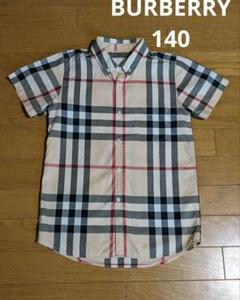 美品BURBERRY 140 ノバチェック半袖シャツ