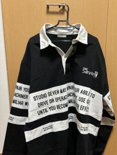STUDIO SEVEN ラガーシャツ　黒のサムネイル