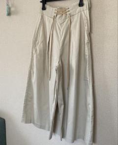 ADAM ET ROPE ベージュ　ワイドパンツ　ハイウエスト