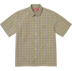 supreme loose fit mini plaid s/s shirts