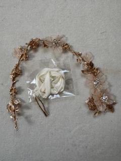 花と葉のデザイン ヘッドドレス