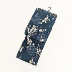 【綿麻】浴衣 単品 紺 インディゴ 濃い緑 フリーサイズ レディース wy33 Amazon.co.jp: 綿麻浴衣 単品 紺 インディゴ 濃い緑