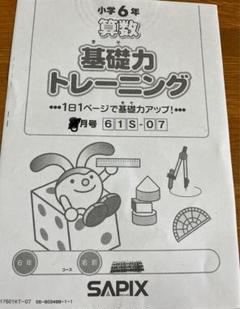 最新版!!!!　2024 SAPIX 4年　算数　　基礎力トレーニング ☆2024受験】【未記入あり】Sapix4年 算数 基礎力トレーニング