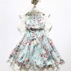 MaxMara*マックスマーラ　シルクシフォンワンピース　花柄　フラワー　40 MaxMara*マックスマーラ シルクシフォンワンピース 花柄