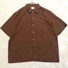 【美品・現行✨】ポールスミス リネン100% 半袖 シャツ 茶色 XXL
