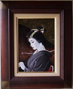 絵画 油絵 肉筆油絵 竹内敏彦 人物画 舞妓さん Ｆ12 絵画 油絵 肉筆油絵 竹内敏彦 人物画 舞妓さん F12