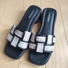 美品＊しまむら ilsolore ミュール M ベージュ・ブラック