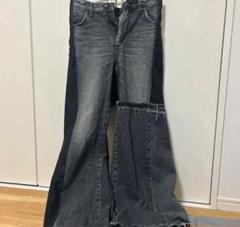 【希少】トラックパンツ　デニムパンツ　再構築　リメイクデニムパンツ 2025年最新】Yahoo!オークション -再構築デニムパンツの中古品