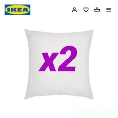 IKEA イケア　ダックフェザー インナークッション　50x50cm 2個セット