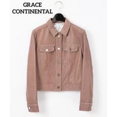 ほぼ未使用 グレースコンチネンタル レザージャケット キルティング 金ボタン36 ジップライダースジャケット / GRACE CONTINENTAL | GRACE