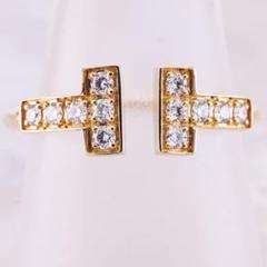 ★Tiffany&Co.★ Tワイヤー ダイヤリング 750YG 定価約45万