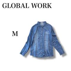 『グローバルワーク』 シャツ 【M】 シンプル カジュアル 薄手