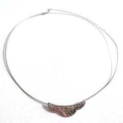 ネックレス　SILVER　銀製　チョーカー　ペンダント　彫刻　N138
