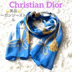 Christian Dior クリスチャンディオール 大判ストール ショール 青 2025年最新】Christian Dior レディース ストール・ショールの