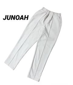 JUNOAHジュノア　裏起毛暖かパンツ　センターライン　オフホワイト　S
