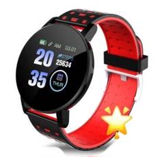 新品 スマートウォッチ Bluetooth 本体 赤 黒
