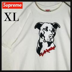 【希少XLサイズ】シュプリーム ピットブル センターロゴ 半袖Tシャツ 白