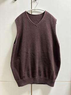 crepuscule(クレプスキュール)クルーネックベスト　タグ付き未使用 crepuscule ベスト 【CREPUSCULE / クレプスキュール】MOSS