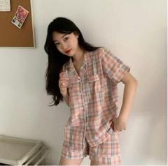 格子、半袖の韓国版の女の子がゆったりしていて、レジャー夏の新型、
VV