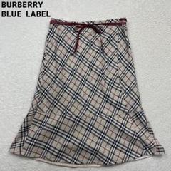 BURBERRY BLUE LABEL ノバチェックスカート 巻き リボン - メルカリ
