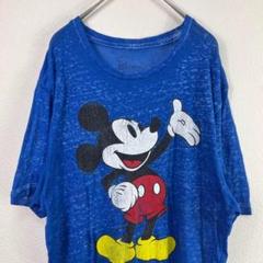 USA古着 ディズニー Disney ミッキーマウス mickey Tシャツ 青