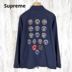 Supreme シュプリーム マルチ ワッペン コーチジャケット ネイビー