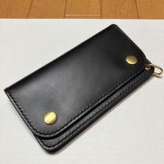 [ハンドメイド]トラッカーウォレット 2層 国産牛革180×95 真鍮 ハンドメイド]トラッカーウォレット 2層 国産牛革180×95 真鍮