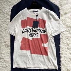 新品タグ付　ルイヴィトン　Tシャツ　ロゴプリント　ホワイト　L相当　現行タグ