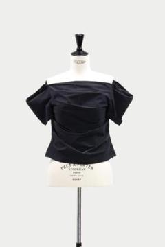 MACHATT マチャット　オフショルダーリブニット　ブラック MACHATT マチャット オフショルダーリブニットトップス 新品