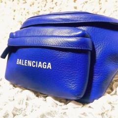 極美品】 BALENCIAGA バレンシアガ ボディバッグ ブルー 青
