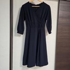 ロペ ストレッチカシュクール ワンピース ネイビー Sサイズ