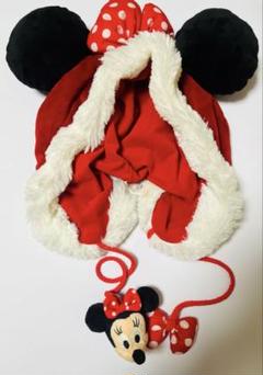ディズニーミニーマウス ファンキャップ クリスマス耳付きフード ディズニー ミニーマウス クリスマス ファンキャップ