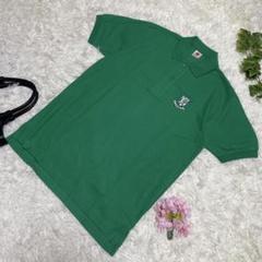極美品　ボンマックス　ゴルフウェア　半袖ポロシャツ　グリーン　緑　エムブレム　L