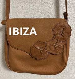 ＩＢＩＺＡバッファローレザー ハンドバッグ ライトブラウン未使用品 IBIZA イビザ レザー ハンドバッグ パッチワーク チャーム付